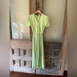 Elegant Scotch & Soda Lime Green Wrap Dress